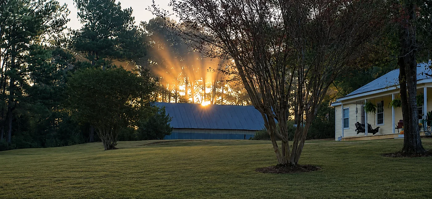 Sunrise over The Pearl sanctuary property