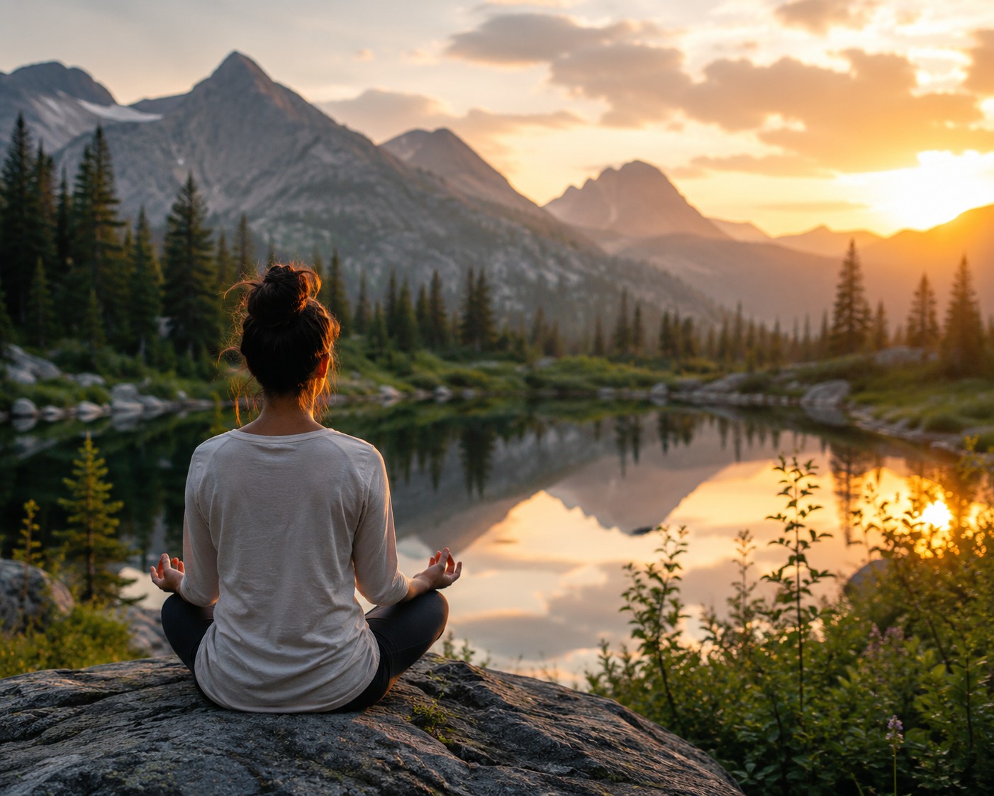 Guided meditations — peaceful sunrise lake